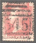 Great Britain Scott 33 Used Plate 123 - RC
